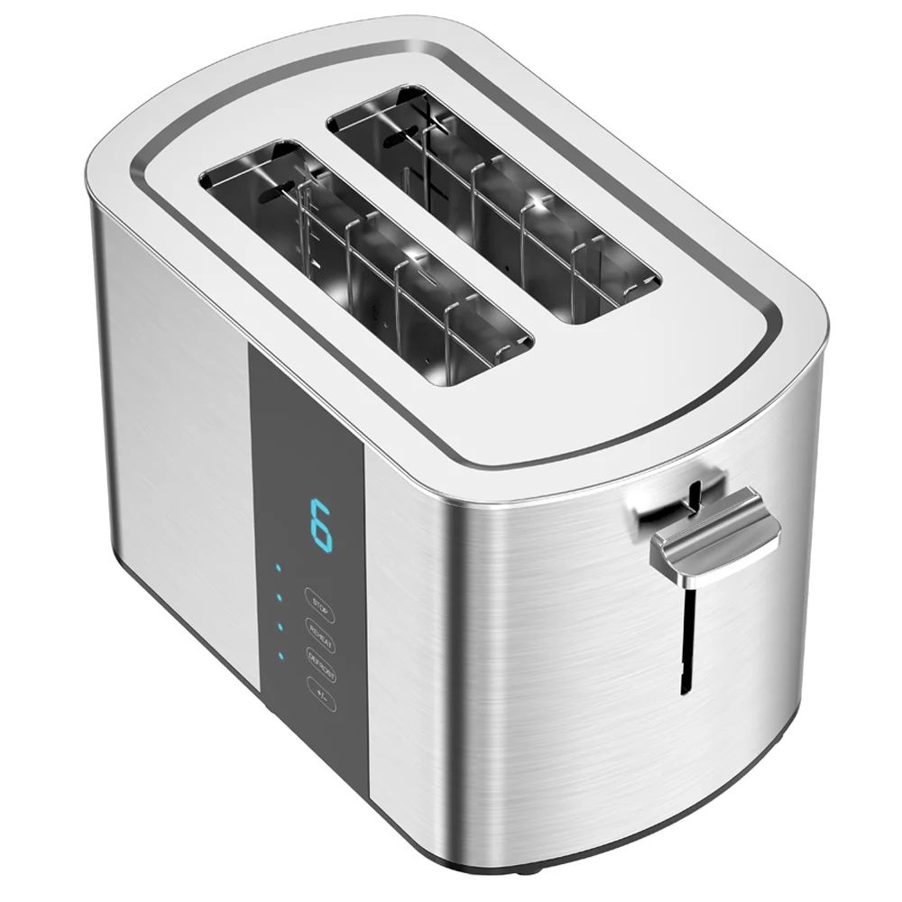 Tenfly Stainless Steel Toaster Factory Custom, Home Use 2 Slices Bread Toaster, Touch Screen Breakfast Sandwich Maker