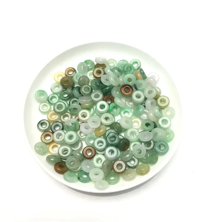 Good quality 8mm jade circle bead pendant loose jadeite abacus bead for DIY jewelry