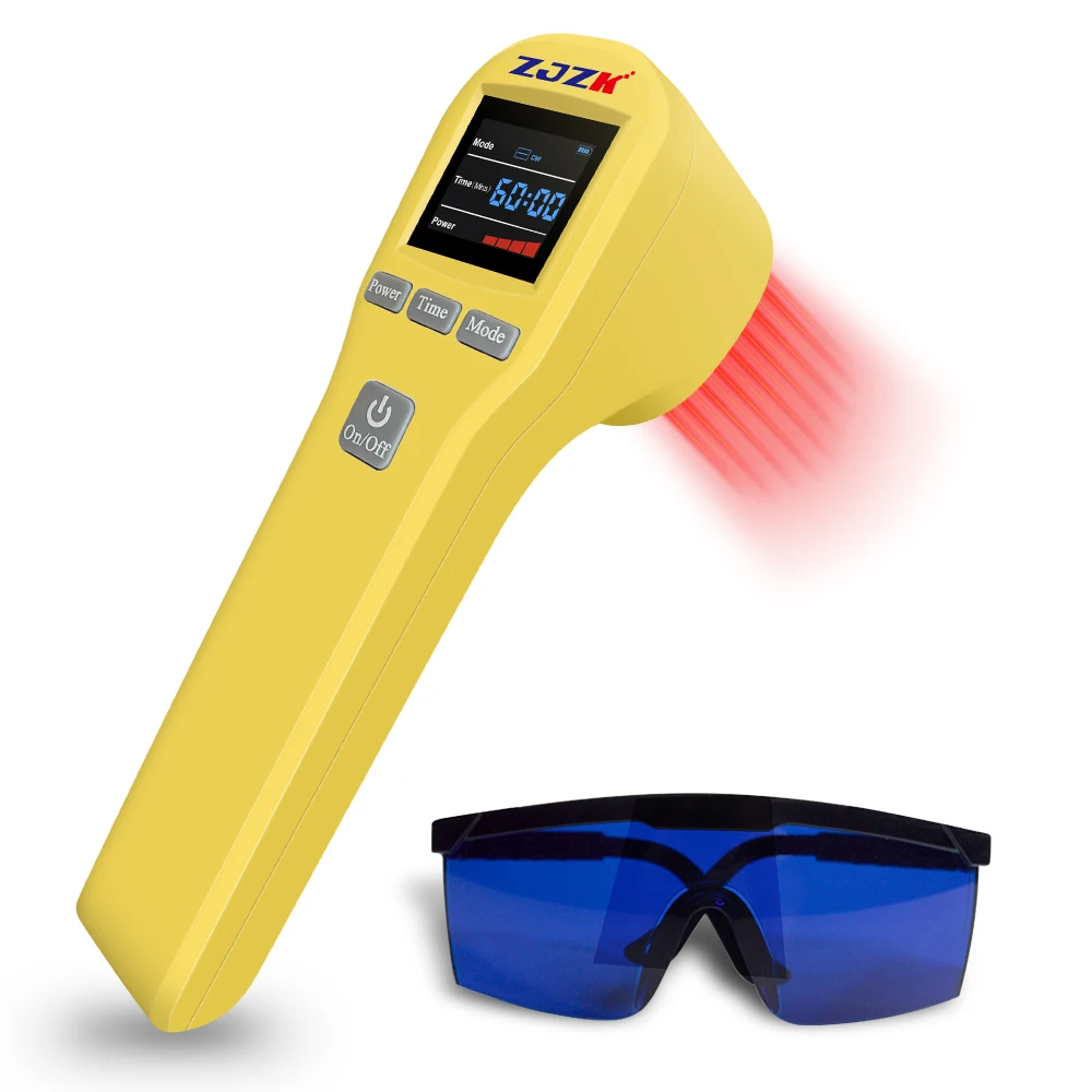 808nm handheld cold laser therapy device use for sports injuries swelling back and neck pain  relieve the pain and inflammation