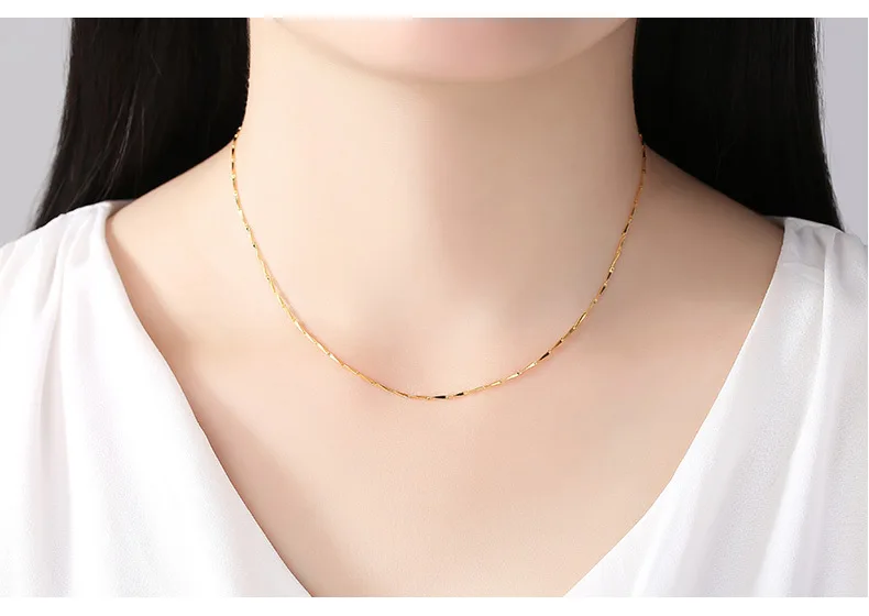 14k Gold 18 inch water wave cross snake bone chain melon seed chain sky star chain wholesale