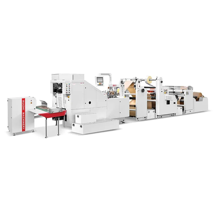 The fine quality RZFD-330 High Speed Positioning Function Patch Bag Function Square Bottom Paper Bag Making Machine