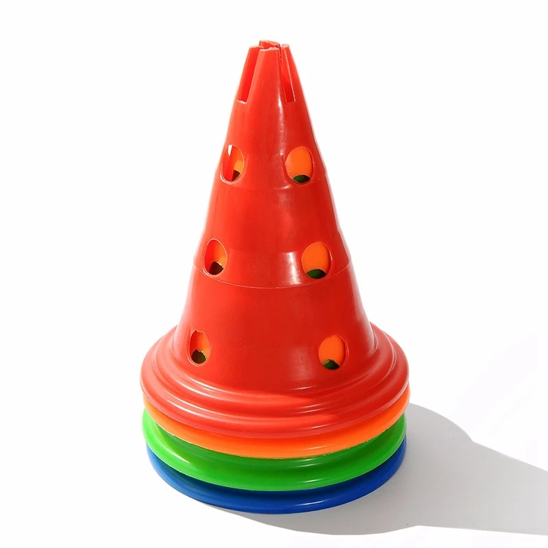 30cm High 3 Hole Sports Colored Soccer Cones Plastic Cones
