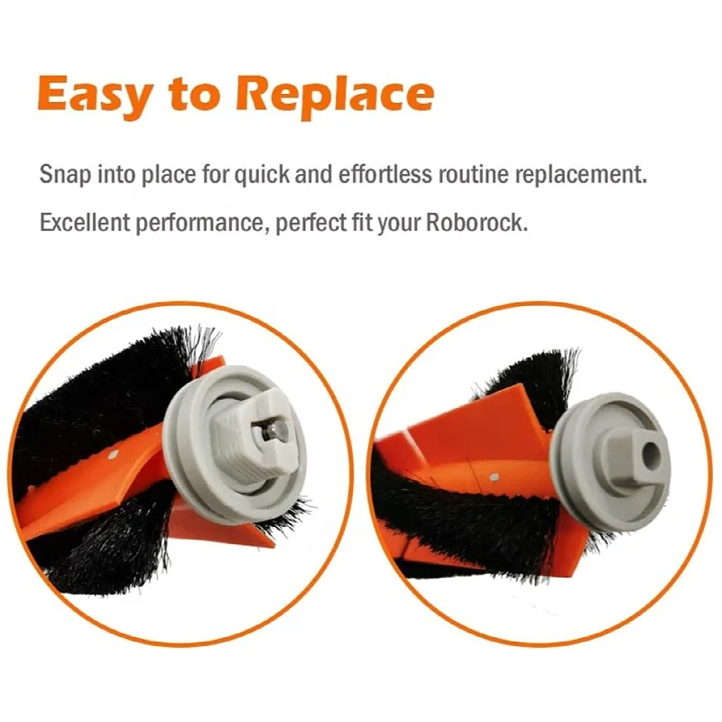 Replacement Main Brushes Compatible with Roborock S6 S6 Pure S4 S5 Max S5  E2 E25 E35 Robot Vacuum Replacement Parts Kit