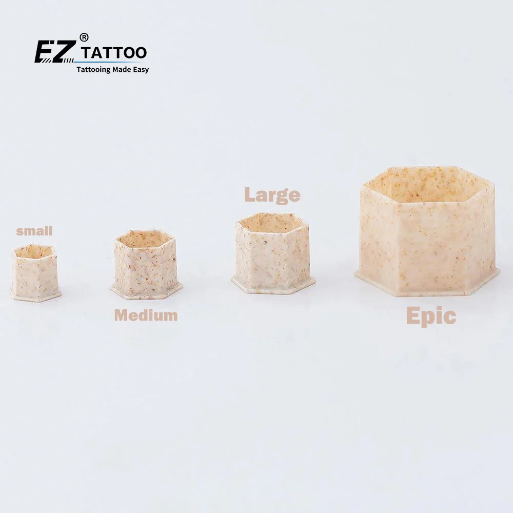 wholesale EZ 10mm 12mm 15mm 27mm Eco-Friendly biodegradable disposable tattoo ink cup tattoo pigment Ink Caps
