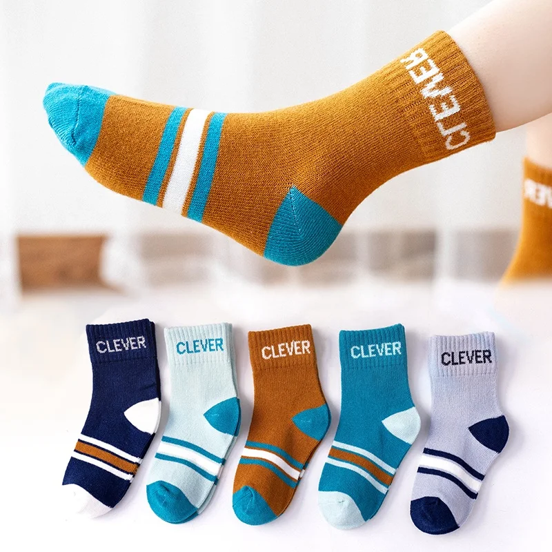 baby boy ruffle school children Cartoon cotton kid socks of anti slip