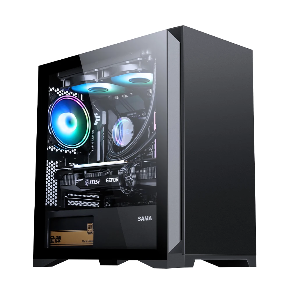 SAMA ABS steel  atx case dust filter computer cases USB 3.1 gaming pc case