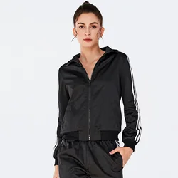 Wholesale Privete Label Fitness Yoga Wear Workout Clothes For Woman Sports Jacket Full Zip Running Track Jacket