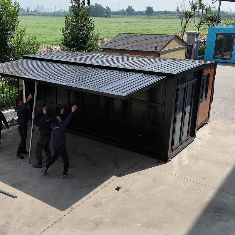 australia 20ft  shipping prefab 2 bedroom luxury expandable folding container house with bathroom & kitchen