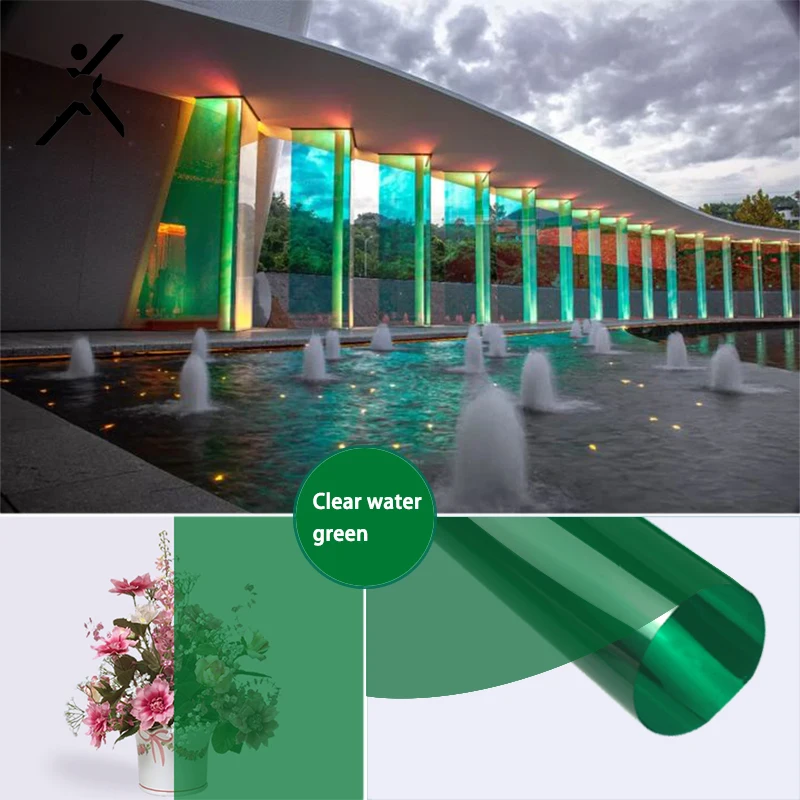 Pet color double perspective HD glass decorative film single side self-adhesive color home building window film
