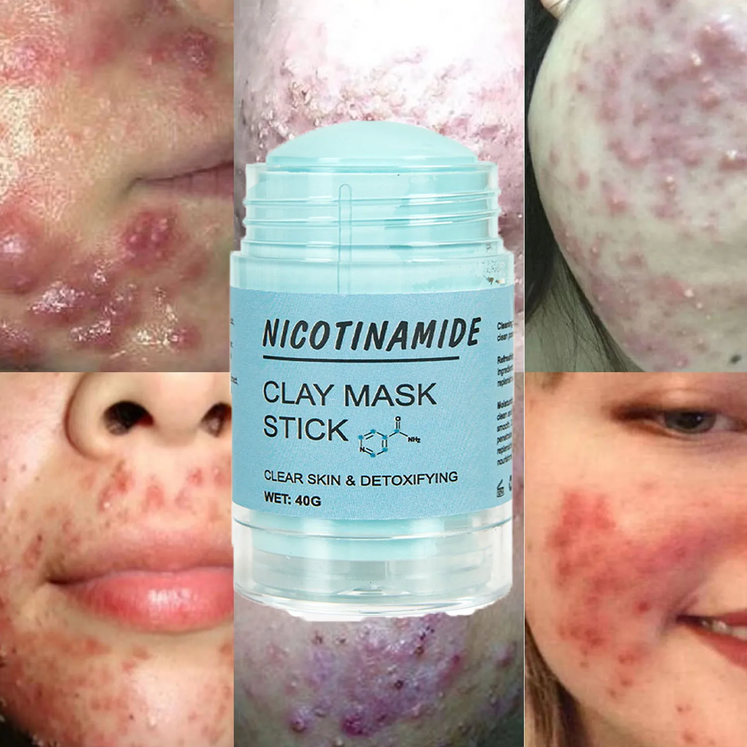 Authentic niacinamide turmeric solid mud film stick deep cleaning and moisturizing portable smear Clean solid mask wholesale 40g