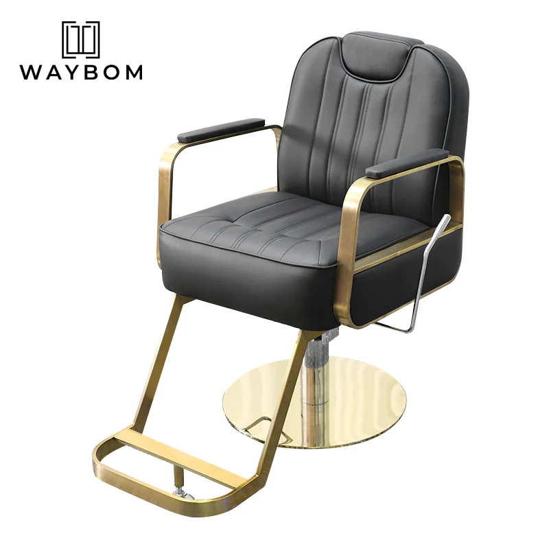 Ready to ship Hair Salon Stylist Chair With Round Base High Quality Beauty Shop Barber Chair