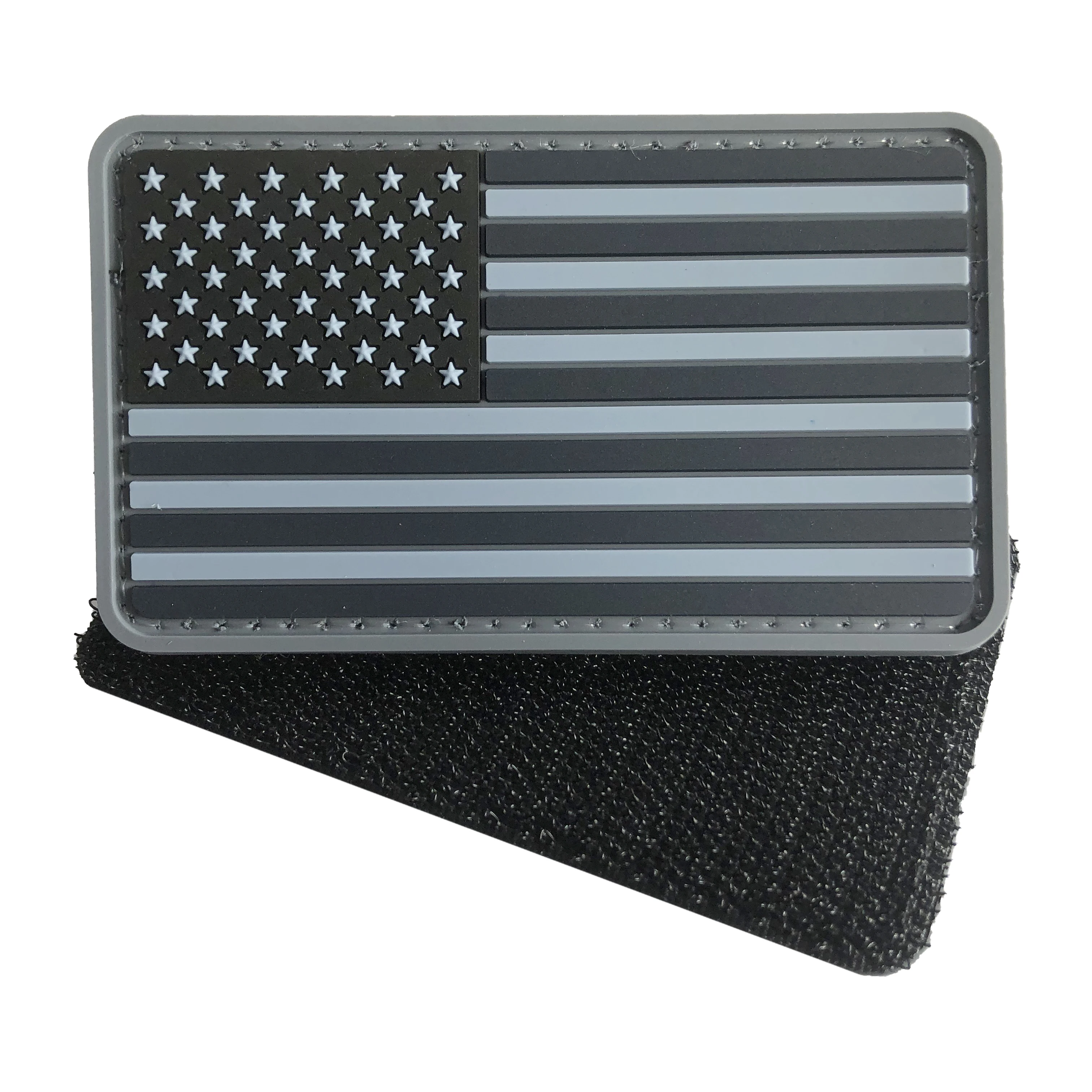 Custom Brand Logo PVC Patches Badge 2D 3D PVC Rubber Patch for Garment Clothing with Hook and Loop