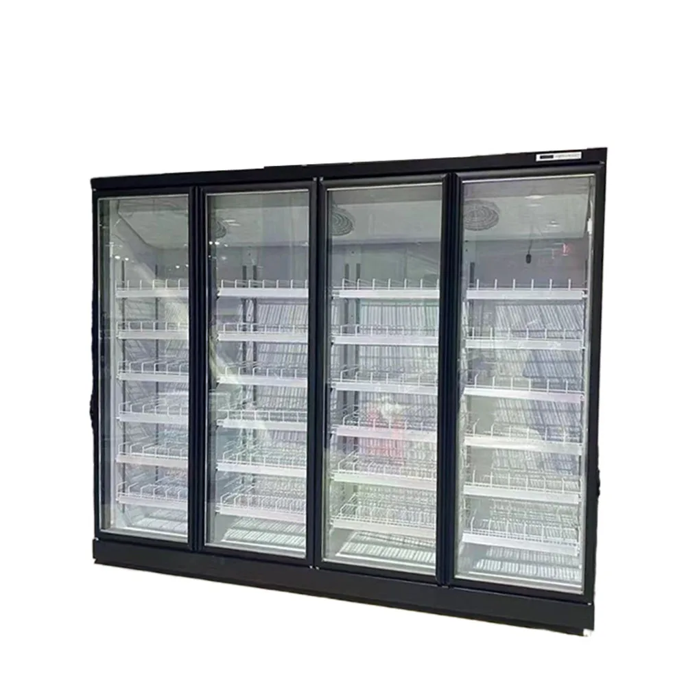 Multi Decks Chilled Drinks Fridge Commercial Vertical Glass Door Beverage Upriight Single Glass Door Display Freezer