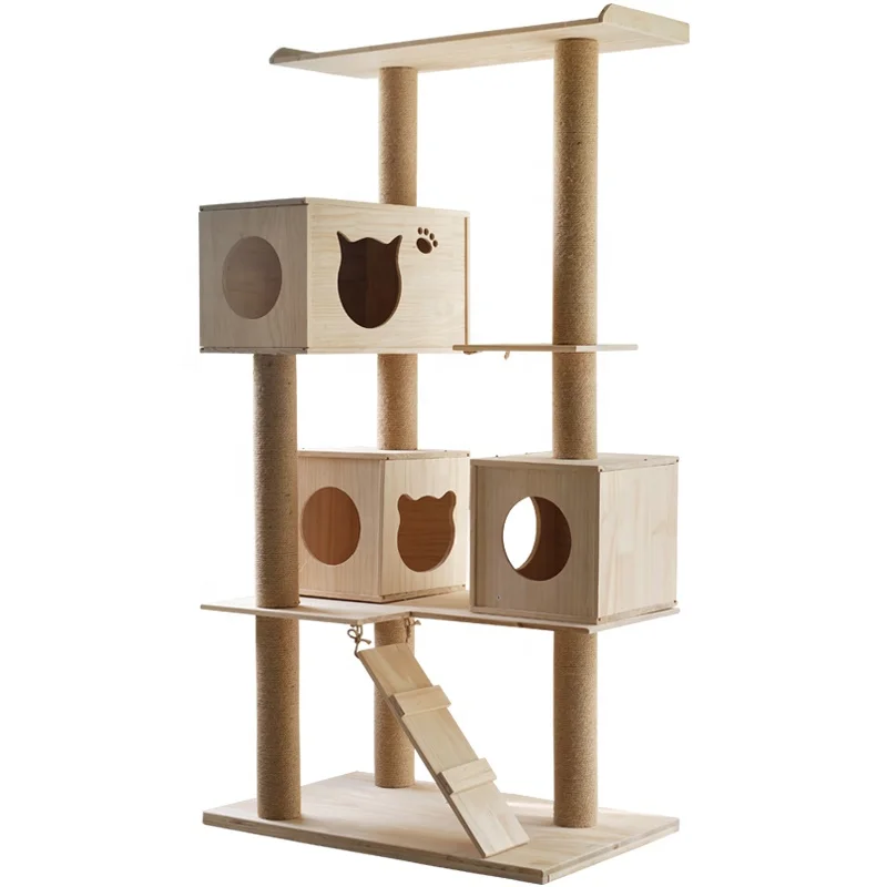 
Manufacturer supply wooden cat tree for large cats 