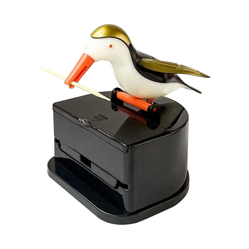 New Design Creative Colorful Bird Toothpick Holder 3d bird shape pop-up dispenser tooth brush pick toothpicks holder