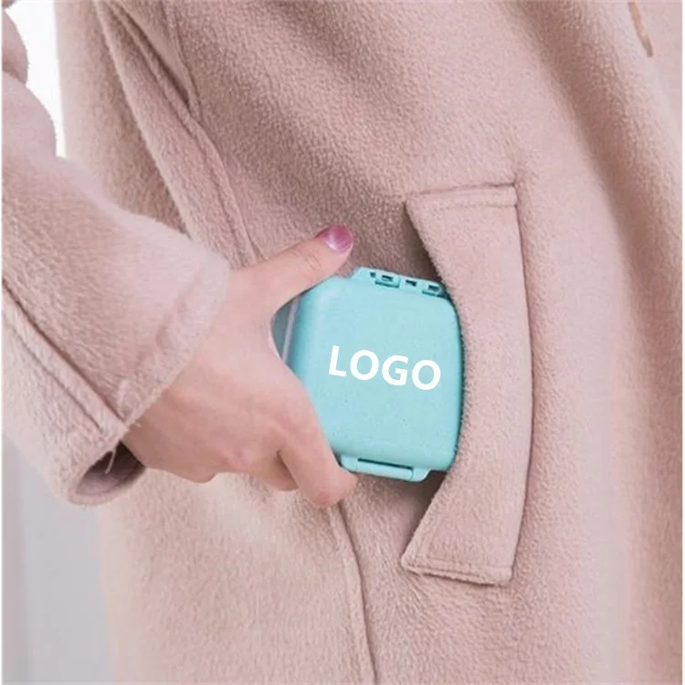 
Hot Selling Custom Logo Two-in-one Multi-functional Six Compartment Medicine Pill Box 