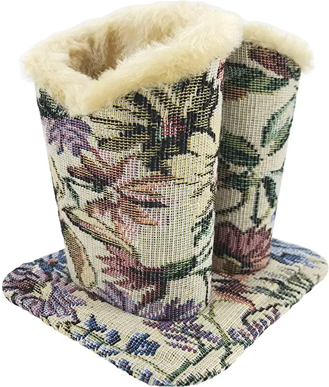 
Plush Lined Eyeglass Holder Stand PU Leather Double Protective Glasses Case 