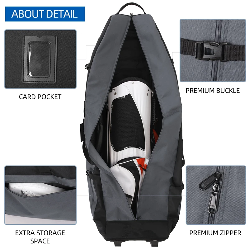 Custom Multifunction Waterproof Golf Bag With Speaker Lightweight Golf Pu Bag Leather Stand Golf Stand Bag