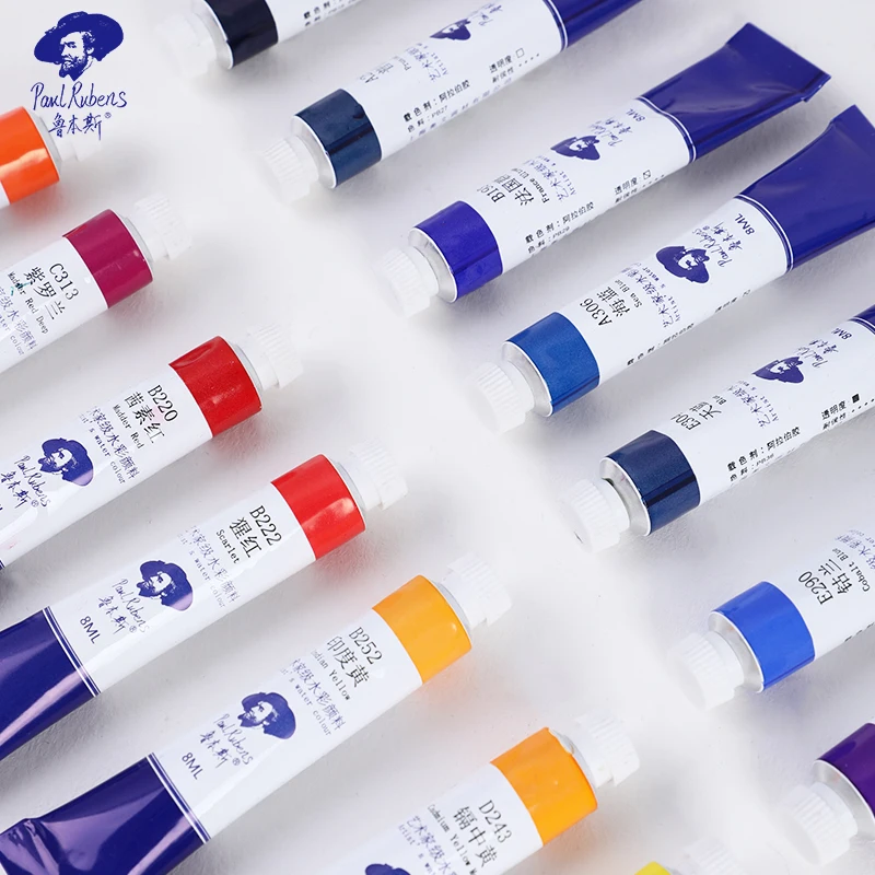 Paul Rubens Watercolor Paint Set Tubes Artist Grade 48 Colors   Professional Art Supplies for Painting and Drawing Gift - 8ml