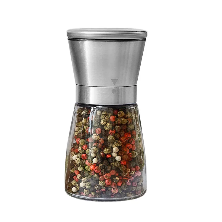 Salt & Pepper Mill Shakers Premium Salt and Pepper grinder Adjustable and Easy To Use Stainless Steel Top
