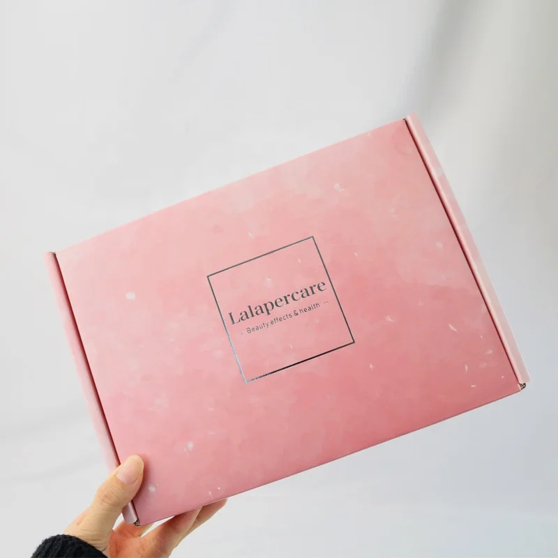 custom logo corrugated paper box for clothes shoes facial mask skin care products