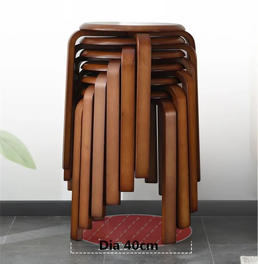 Барные стулья из массива дерева круглый стул современный минималистичный Штабелируемый для завтрака