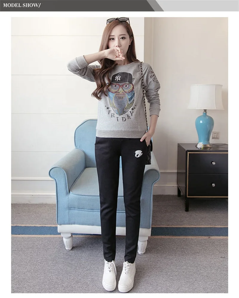 Брюшная одежда вышитые свободные повседневные тренировочные брюки большого размера для беременных женщин