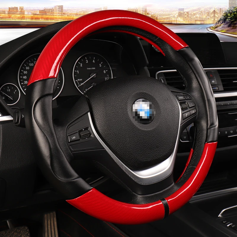 Подходит для BMW X5 E53 углеродного волокна спортивный автомобиль рулевое колесо крышка мягкая внешняя часть изготовлена из микрофибры и кожи 3D дизайн на нескользящей подошве высокого