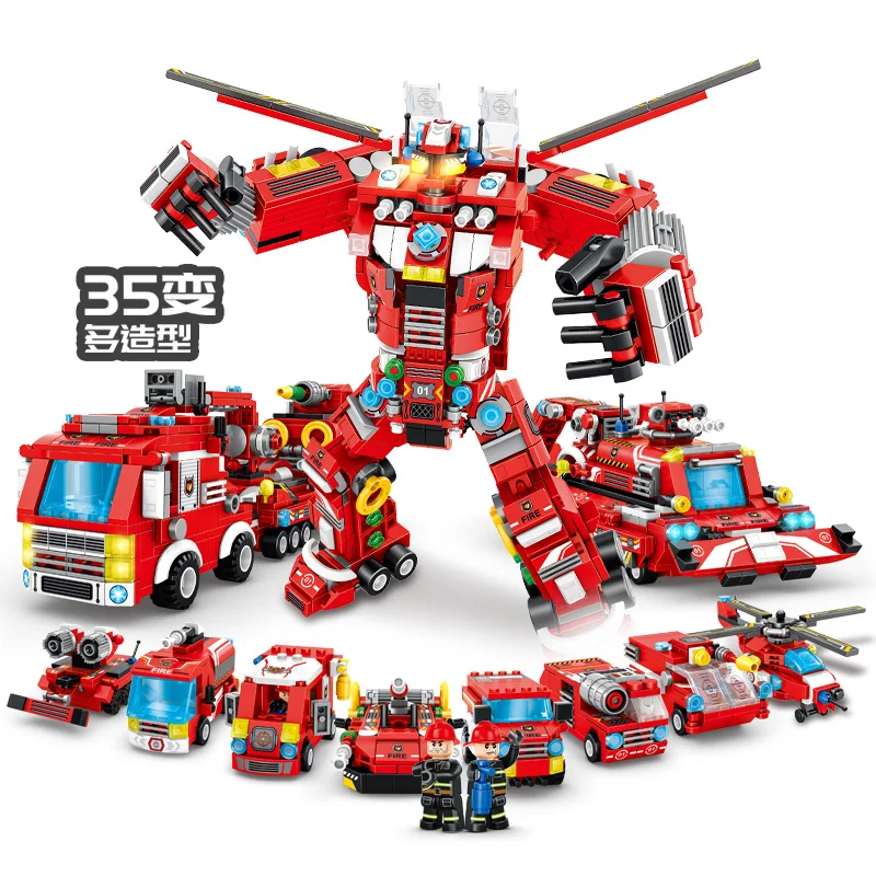 Building Block Toy Sets Educational Construction Vehicle Toys Robot Model Building Blocks Brick Birthday Gifts