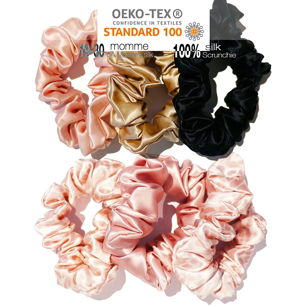 Wholesale Large Silk Scrunchies for Hair Elastic Hair Bands Premium Scrunchy Hair ties