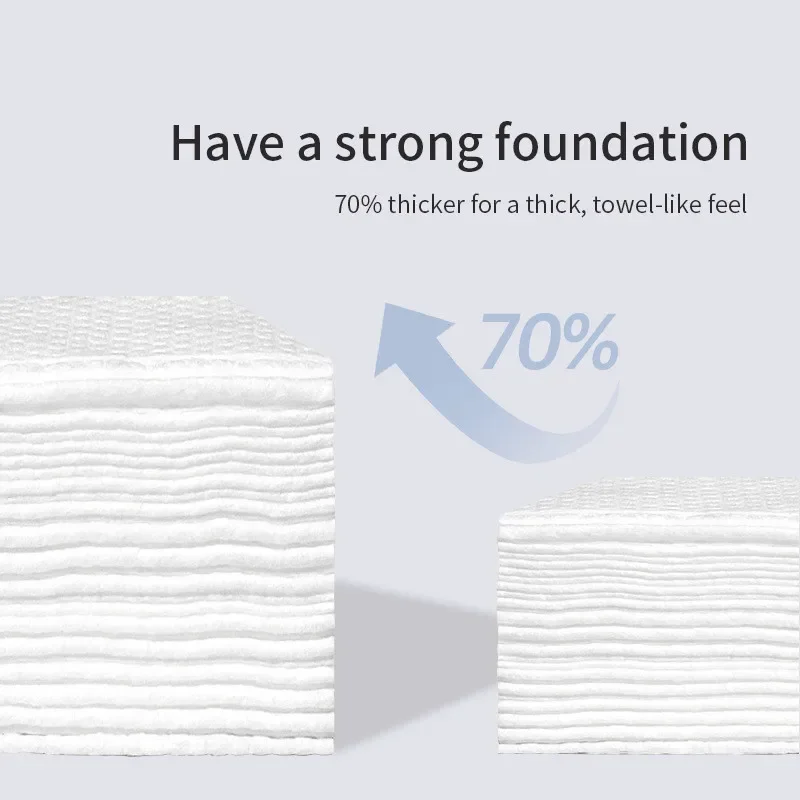2025 jieshen Extra Thick Disposable face Towels - Gentle and Absorbent Cotton Makeup Remover Wipes high quality