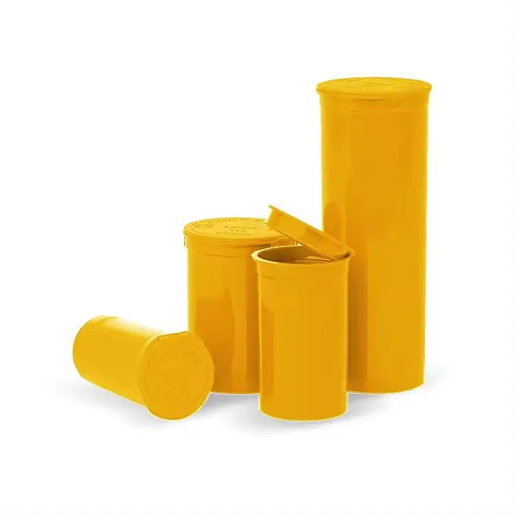 Hot Selling 13 Dram Small Plastic Prescription Pill Bottle with Lid Squeeze Pop Top Medical Vial