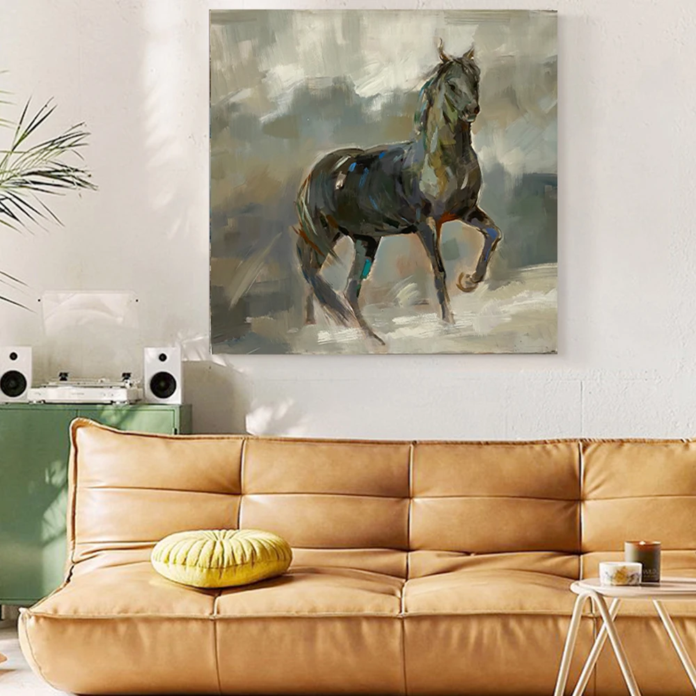 Sophisticated Abstract Living Room Wall Decorative Painting Infusing Elegance and Artistic Depth into Modern Home Interiors