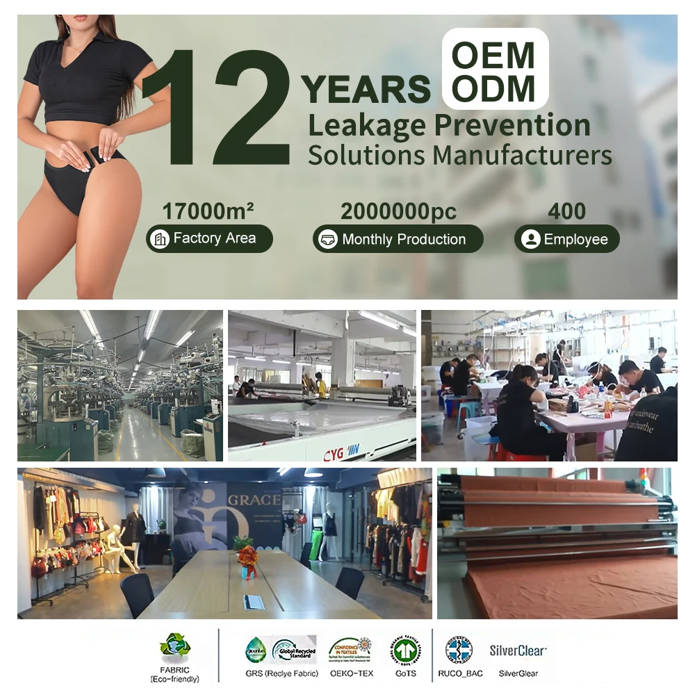 OEM ODM 4 Layer Moderate Detachable Bikini Menstrual Panties Reusable Culotte Menstruelles Leakproof Period Panties For Women