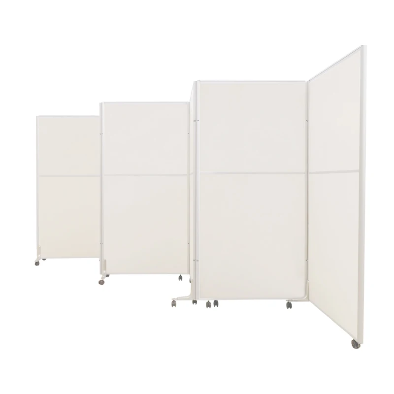 Modern Movable Office Partition Mobile Office Screen Divider Portable Wall Partitions With Wheels
