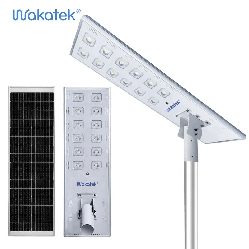 WAKATEK High Class and Easy Installation 100w All In One Solar Street Light