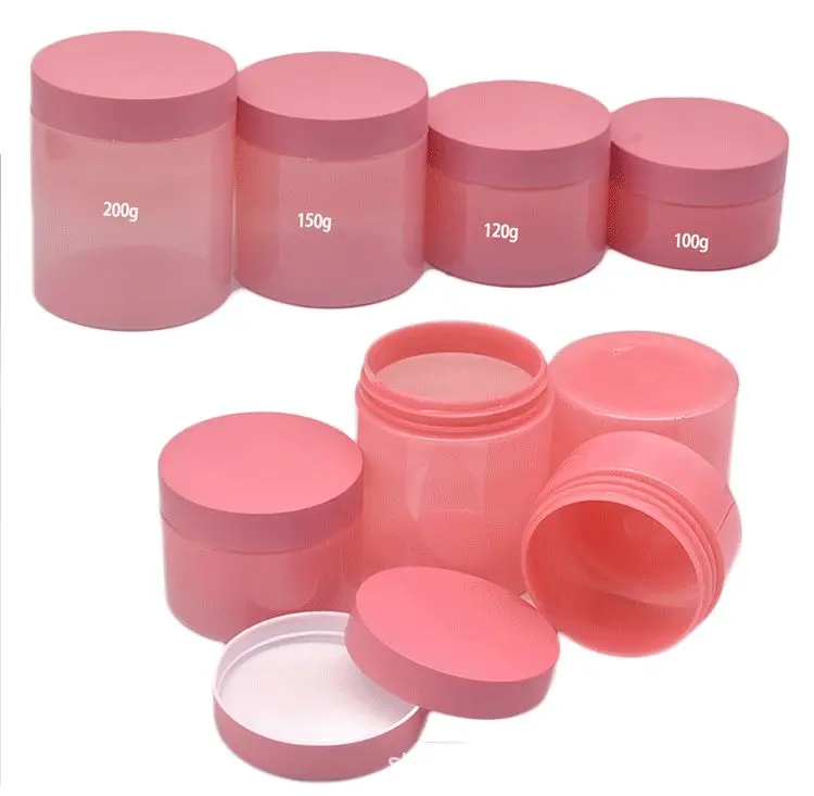 30gml-250ml pink black blue frost matte  PET jar cosmetics and skin care products packaging plastic jars