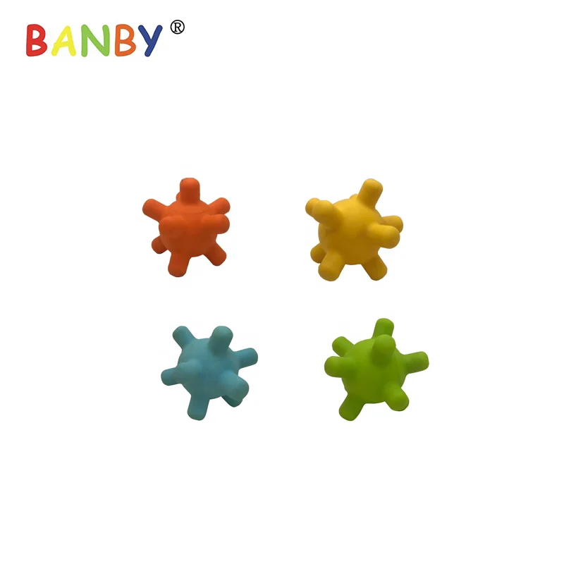 Sensory Stimulation Textured Massage Ball Soft natural rubber baby teethers teething products