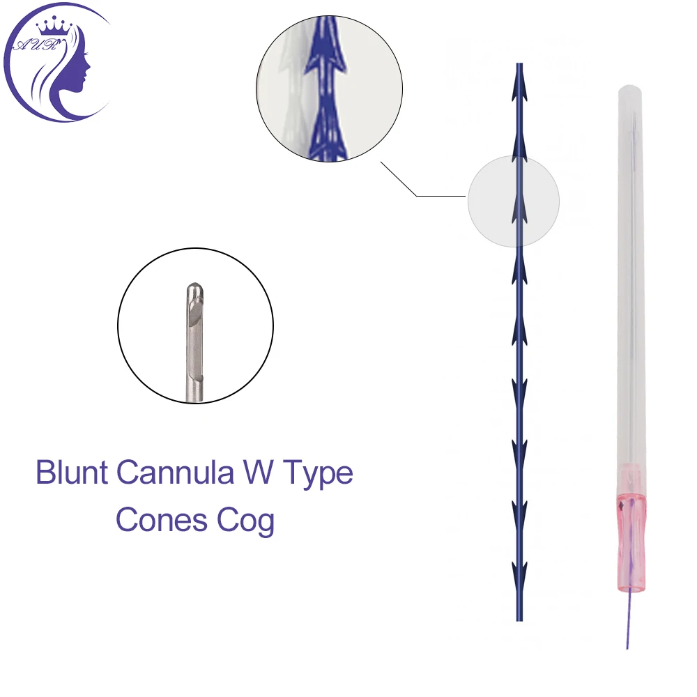 Skin Care Disposable Cones cog 18G 100mm pdo thread lift molding thread de hilo cannula needle for face
