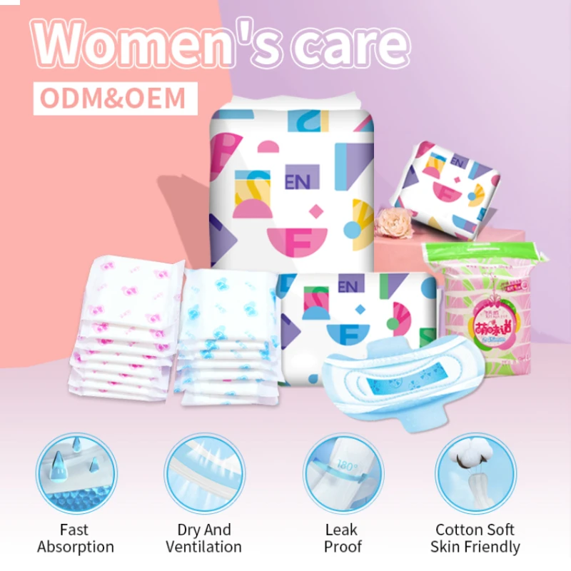 Customizable Lady Sanitary Napkin ingredient safety China factory sale good price Eco-friendly