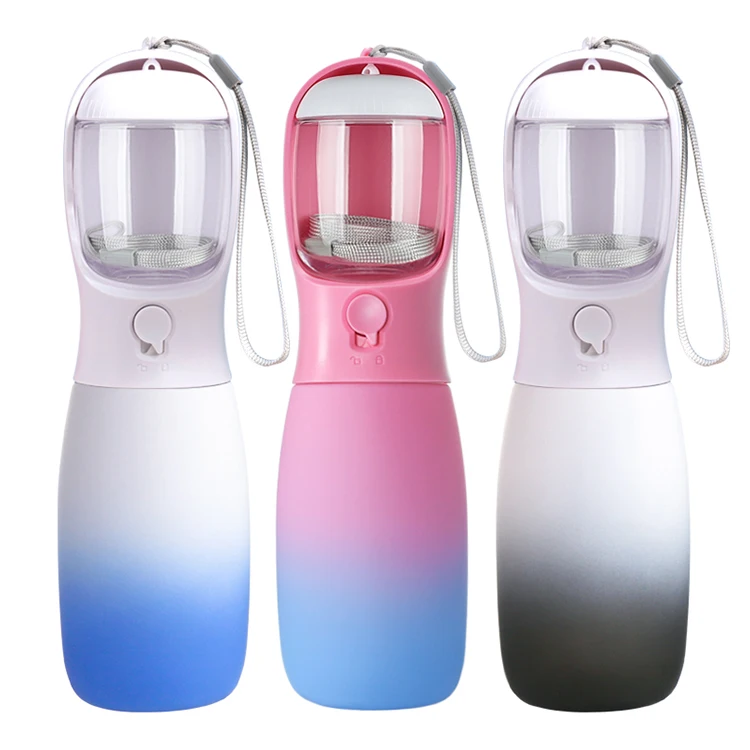 Pet Outdoor 300ML 550ML Travel Pet Water Bottle And Feeder Bowl 2 In 1 19 Liter Water Bottle For Water Dispenser