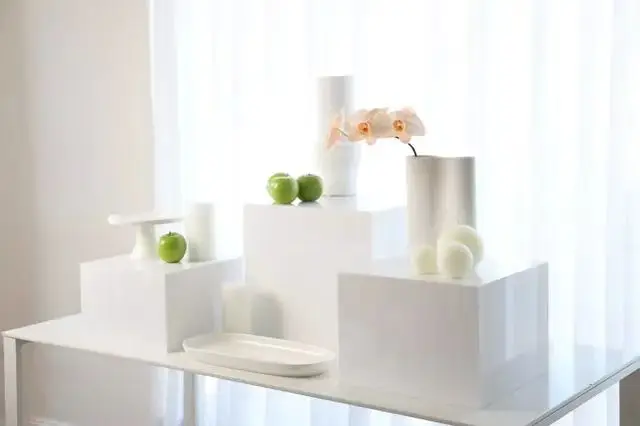White Acrylic Riser for food Wedding Cube Display Risers Lucite Square Food Acrylic Food Display Stand