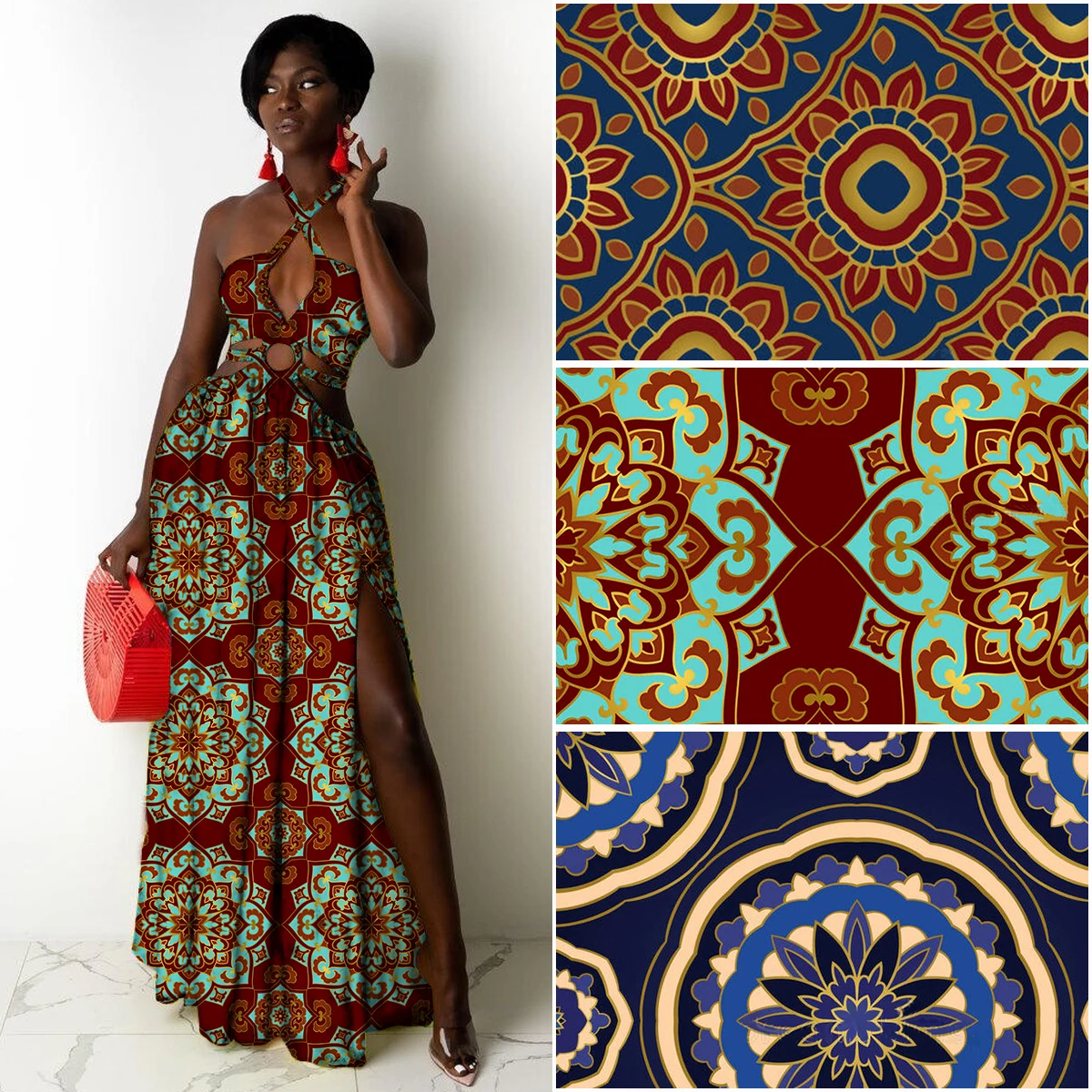 Pagne African Wax Prints Polyester Fabric Custom Patterns Stock Lot Wax Print African Ankara Fabrics
