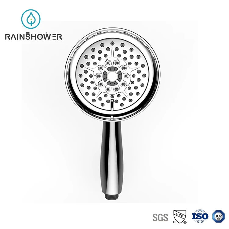 Rainshower water saving Watermark ABS Plastic 6 functions big head abs hand shower head