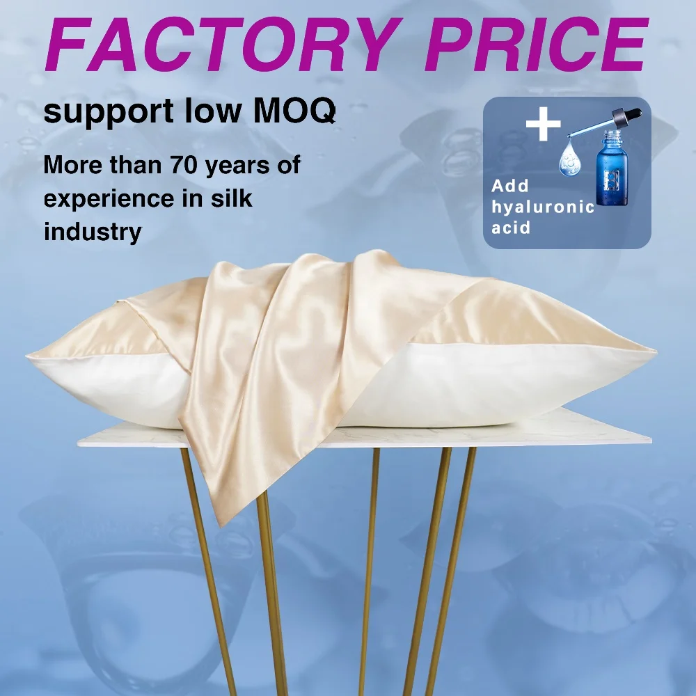 Silk Pillowcase 100% Mulberry Silk With Hyaluronic Acid And Linen For Women Sleeping