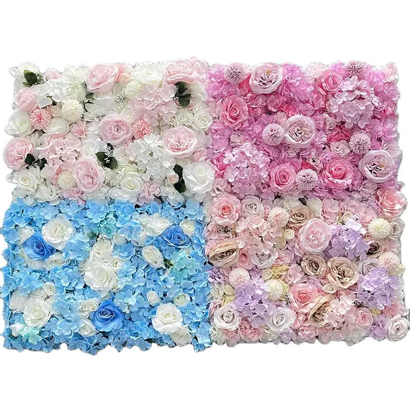 New Wedding Flower Row Wedding Stage Background Wall Decoration Hanging Flowers Outdoor Forest Wedding Layout Long Row