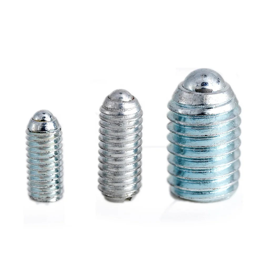 
Customized stainless steel threaded headless Point Spring loaded Ball plunger fasteners 