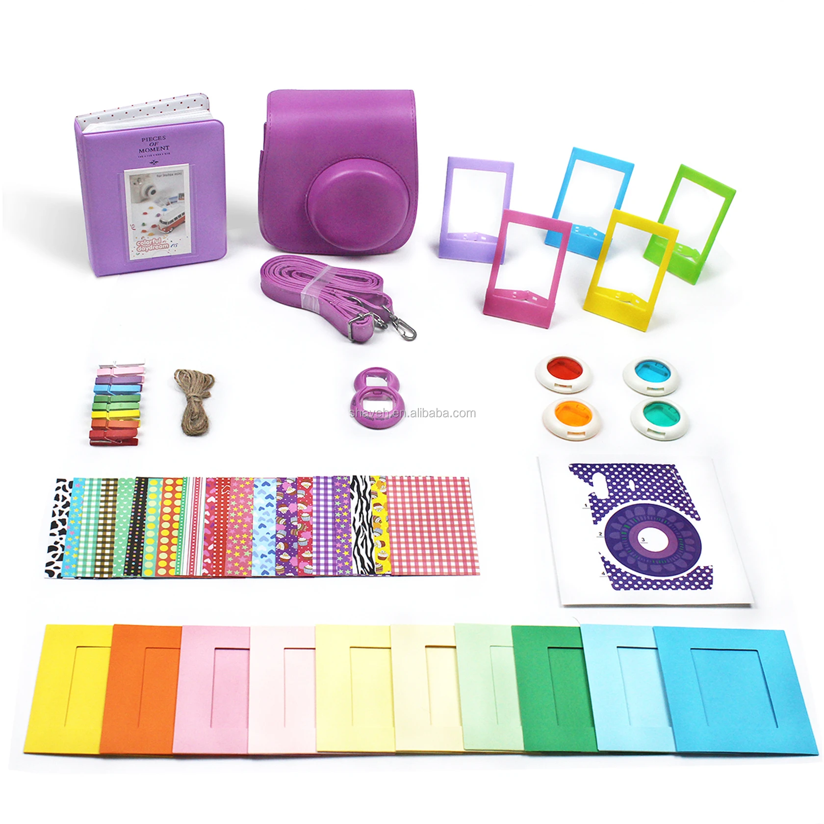 
 Набор аксессуаров для мгновенной камеры Fujifilm Instax Mini 9 или 8, комплект мягких чехлов для мгновенной камеры 8 в 1, милый подарок  