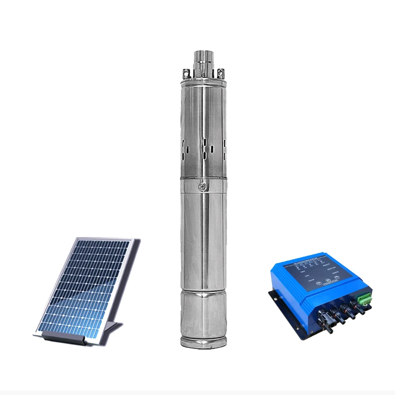 3SSH1.6/80-D36/400 solar water pump submersible pump with MPPT controller