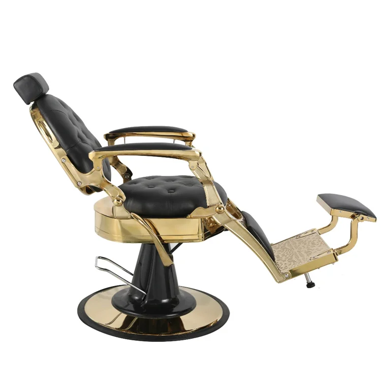 Antique Vintage Barber Chair Luxury Modern Leather Beauty Salon Furniture High Quality Waiting Chair Beauty Salons Barber Shops